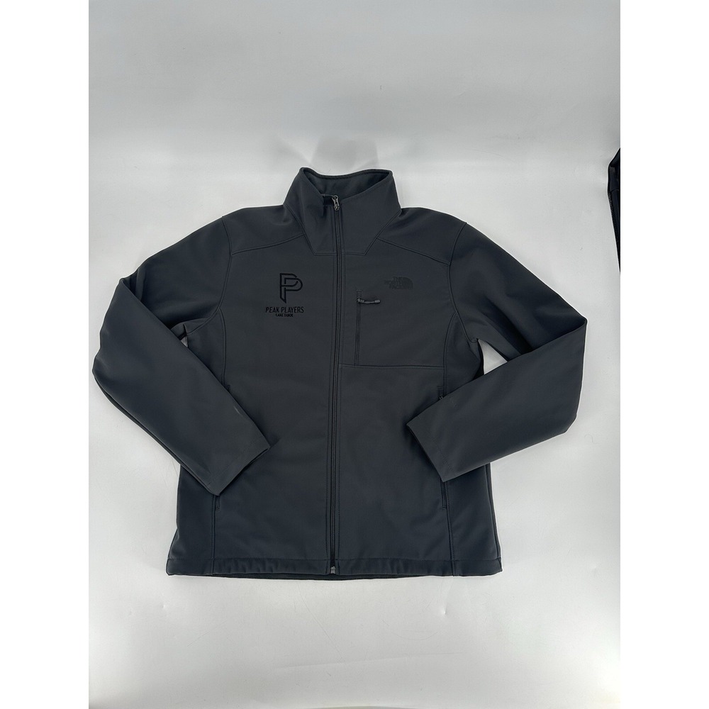 The North Face Soft Shell Fleece Full Zip Jacket Men's Sz L (NF0A3LGT) Gray LOGO